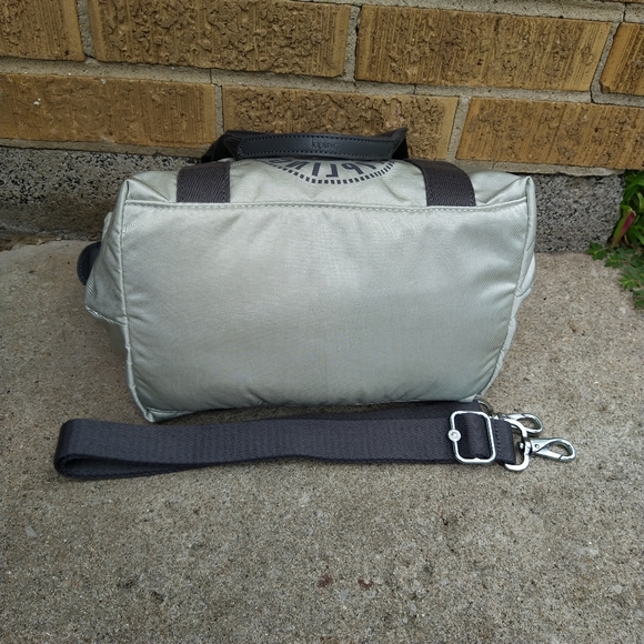 Kipling Dynamic Silver Sage Grey Art Mini Satchel Crossbody - Picture 10 of 15